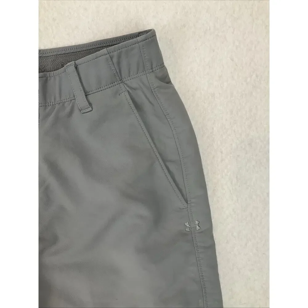 Under Armour Loose Fit Shorts Mens 30 Grey Golf Performance Stretch Waist flaws